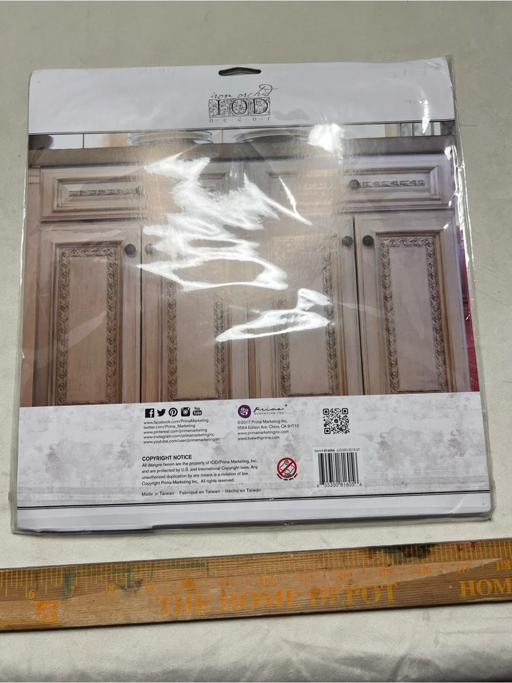 Trompe L'Oeil #1 Decorative Clear Stamps - Black IOD first generation/Prima M